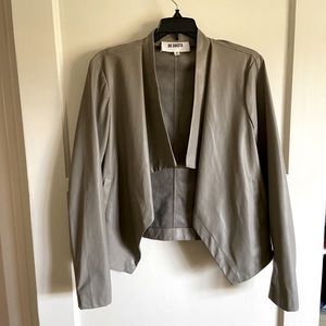 BB Dakota vegan leather open front jacket